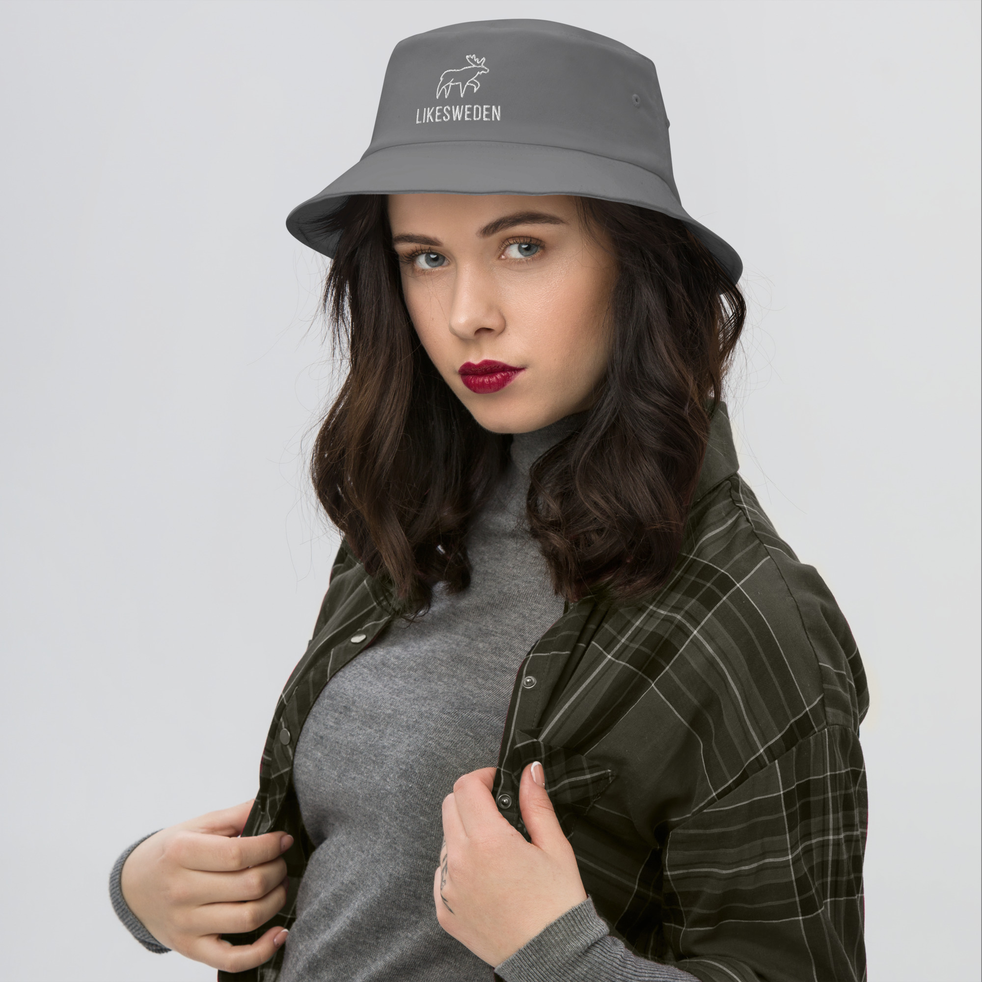 LikeSweden Moose Logo [Unisex Old School Bucket Hat] - Image 3