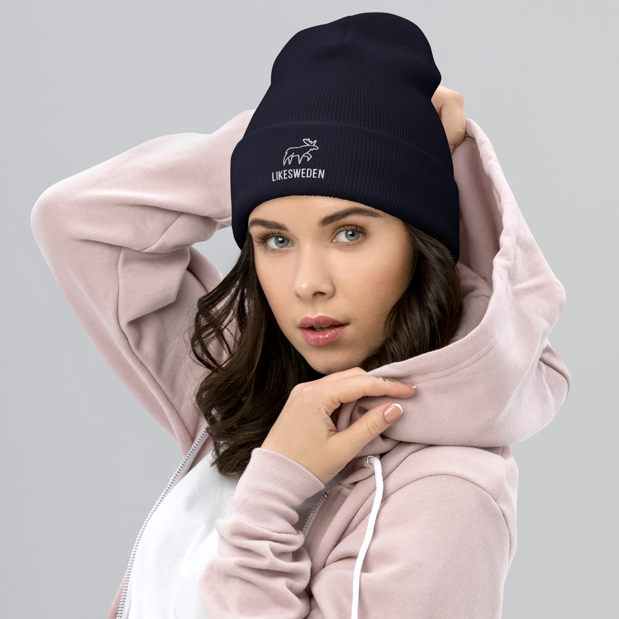 LikeSweden Moose Logo [Unisex Cuffed Beanie]