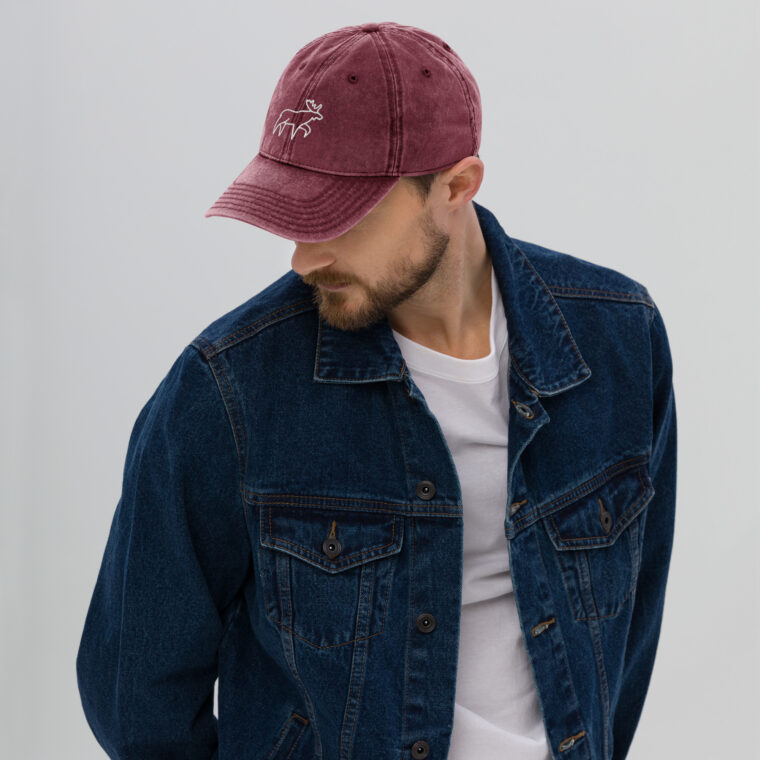 LikeSweden Moose [Unisex Vintage Cotton Twill Cap] - Image 3
