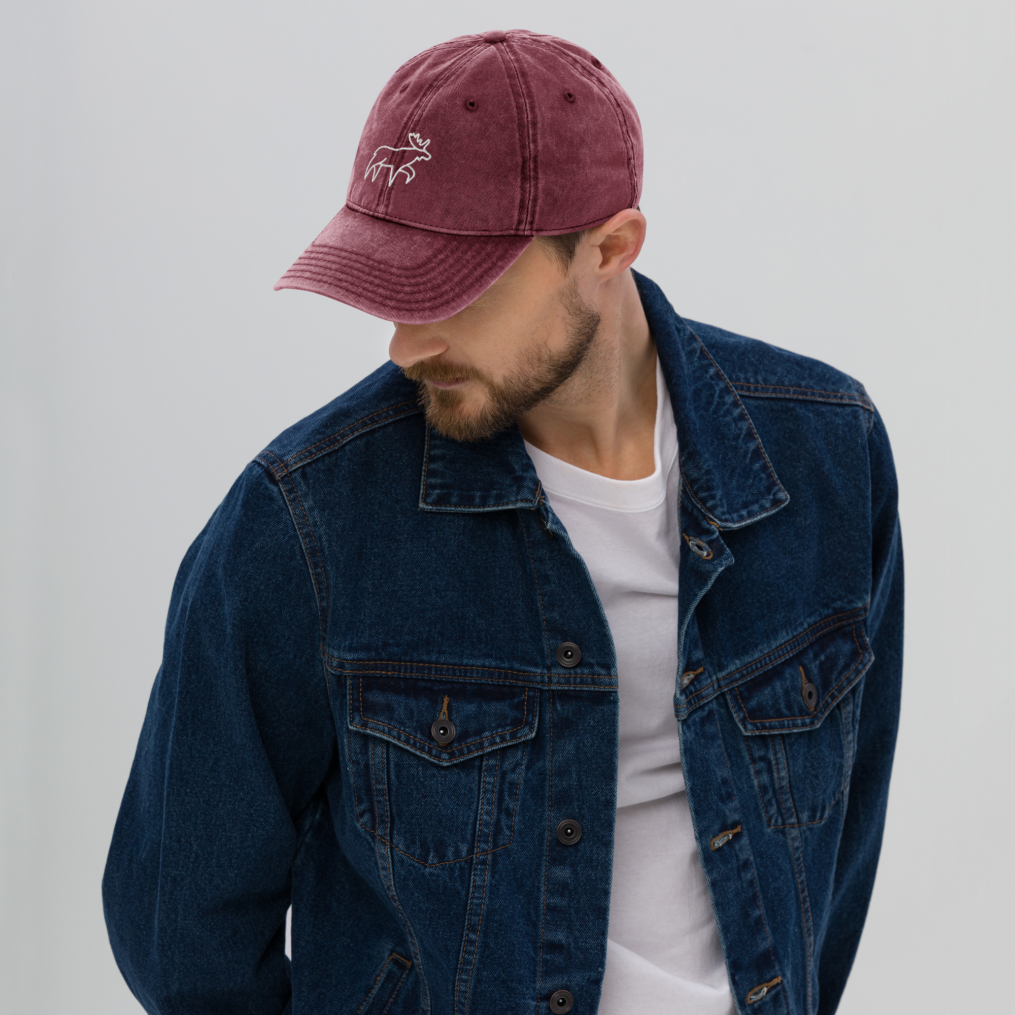 LikeSweden Moose [Unisex Vintage Cotton Twill Cap] - Image 3
