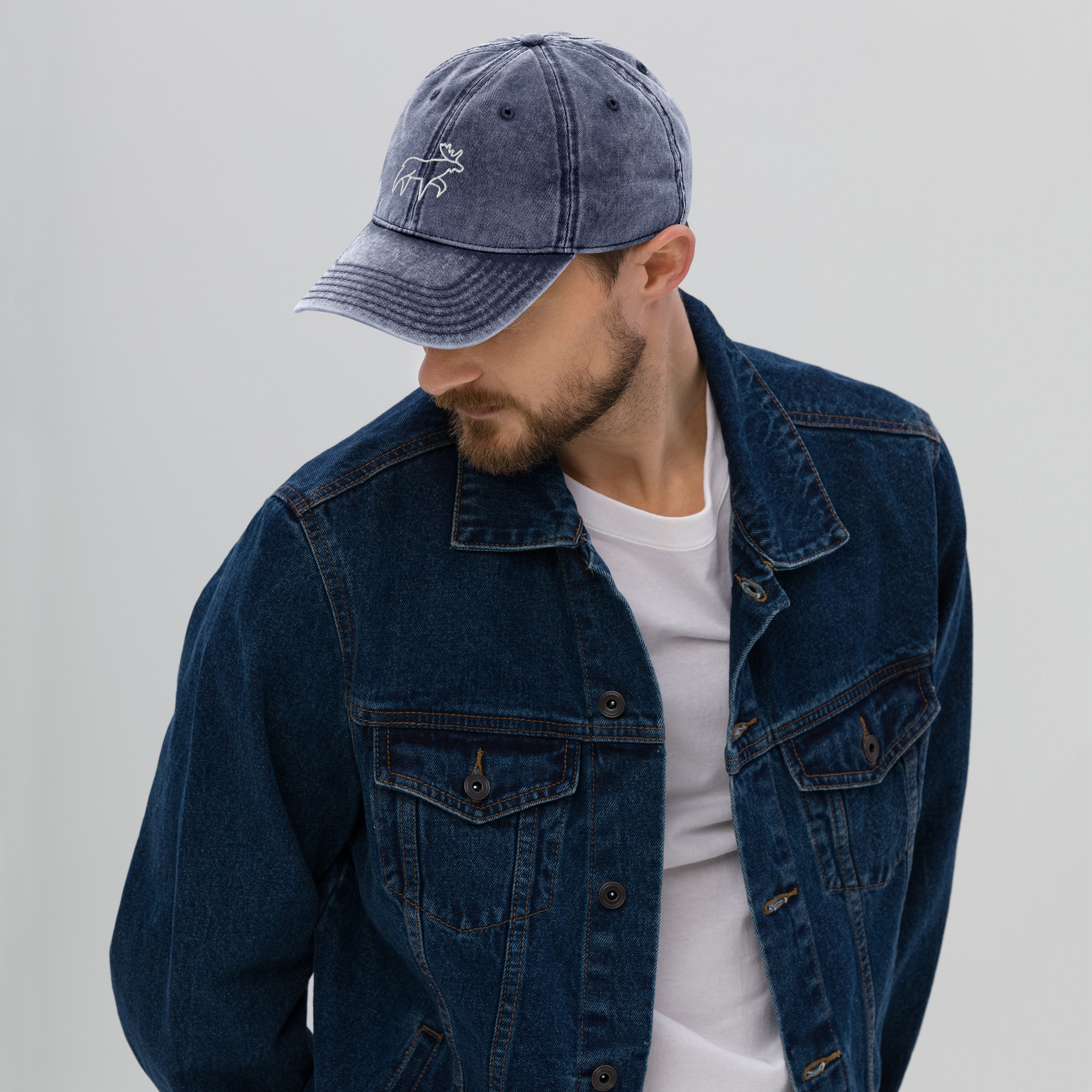 LikeSweden Moose [Unisex Vintage Cotton Twill Cap] - Image 2