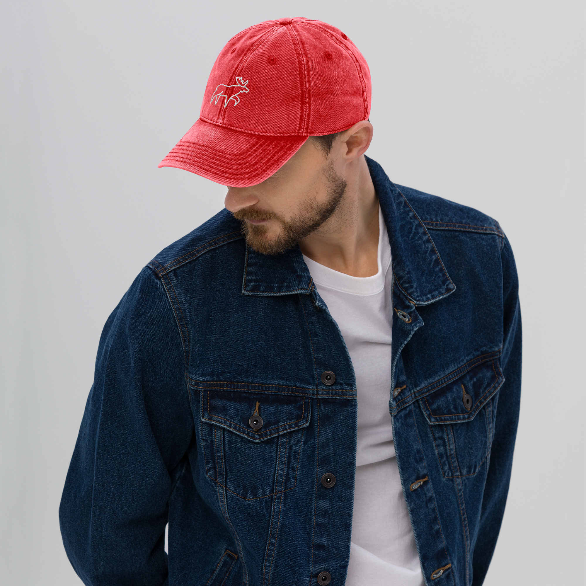 LikeSweden Moose [Unisex Vintage Cotton Twill Cap] - Image 4