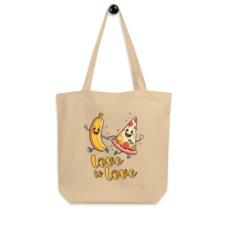 Love is Love – Swedish Banana, Curry, Peanut Pizza [Eco Tote Bag] - Image 2