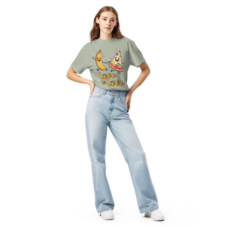 Love is Love - Swedish Banana, Curry, Peanut Pizza [Unisex t-shirt - Bay] - Image 2