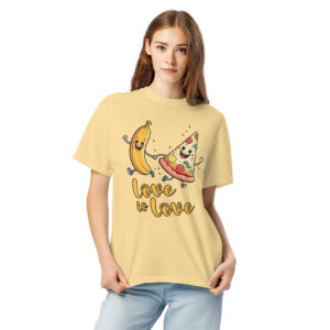 Love is Love - Swedish Banana, Curry, Peanut Pizza [Unisex t-shirt - Butter]
