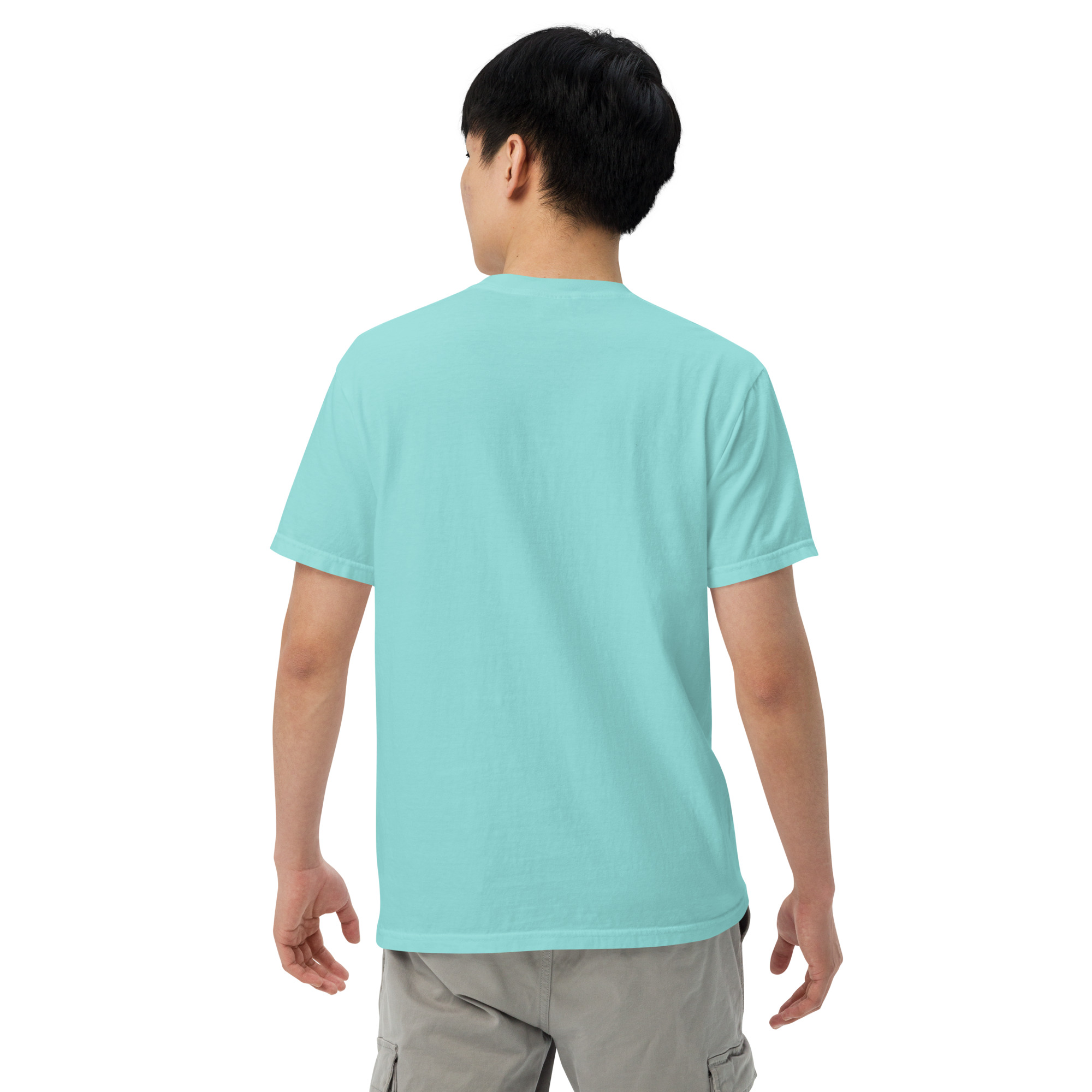 Love is Love - Swedish Banana, Curry, Peanut Pizza [Unisex t-shirt - Lagoon Blue] - Image 4