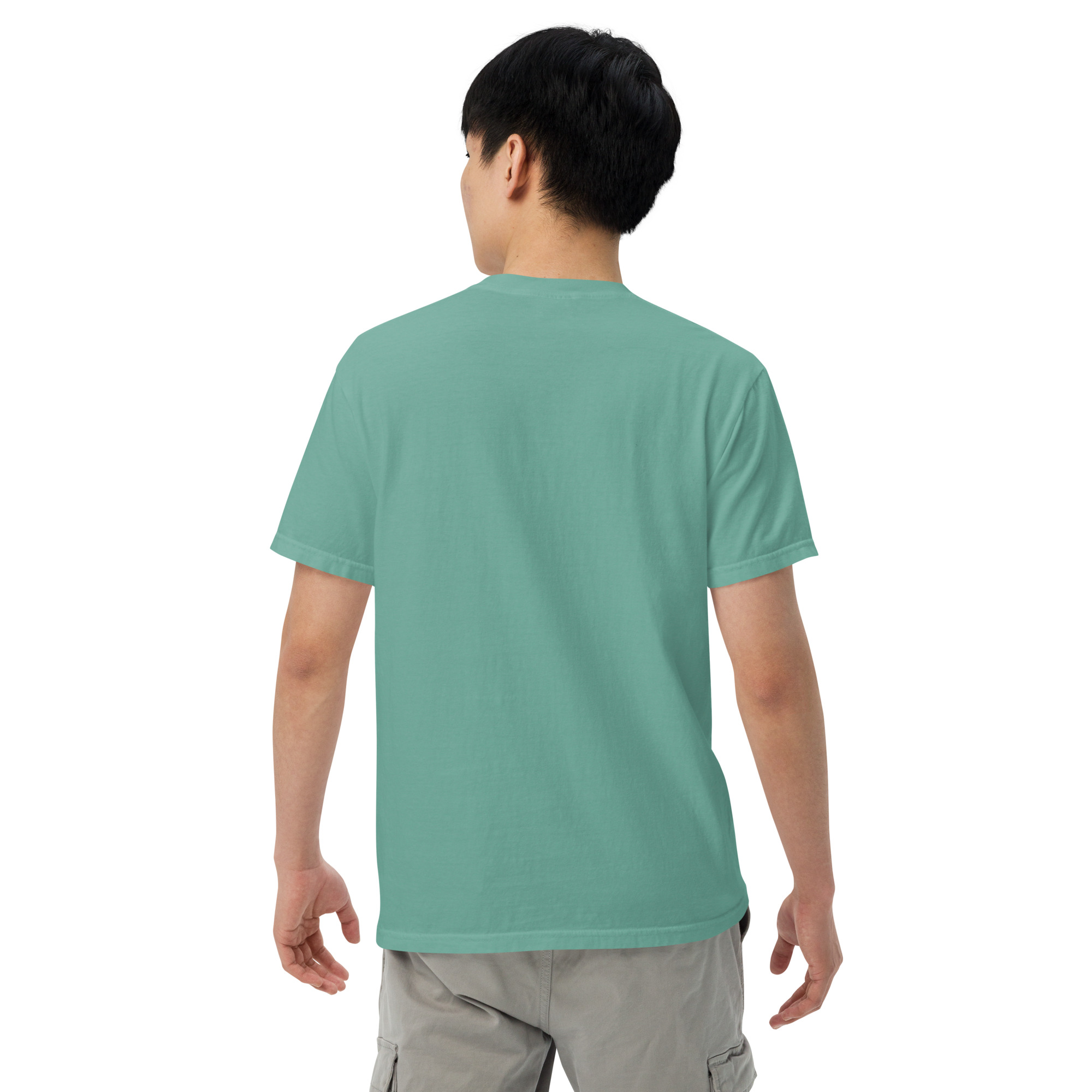Love is Love - Swedish Banana, Curry, Peanut Pizza [Unisex t-shirt - Seafoam] - Image 4