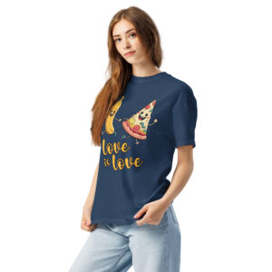 Love is Love - Swedish Banana, Curry, Peanut Pizza [Unisex t-shirt - True Navy]