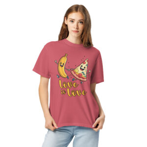 Love is Love - Swedish Banana, Curry, Peanut Pizza [Unisex t-shirt - Watermelon]