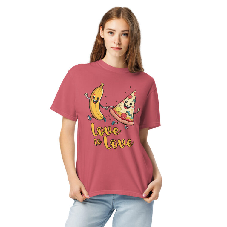 Love is Love - Swedish Banana, Curry, Peanut Pizza [Unisex t-shirt - Watermelon]
