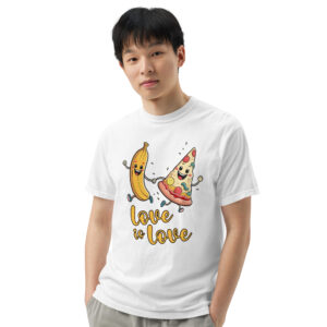 Love is Love - Swedish Banana, Curry, Peanut Pizza [Unisex t-shirt - White]