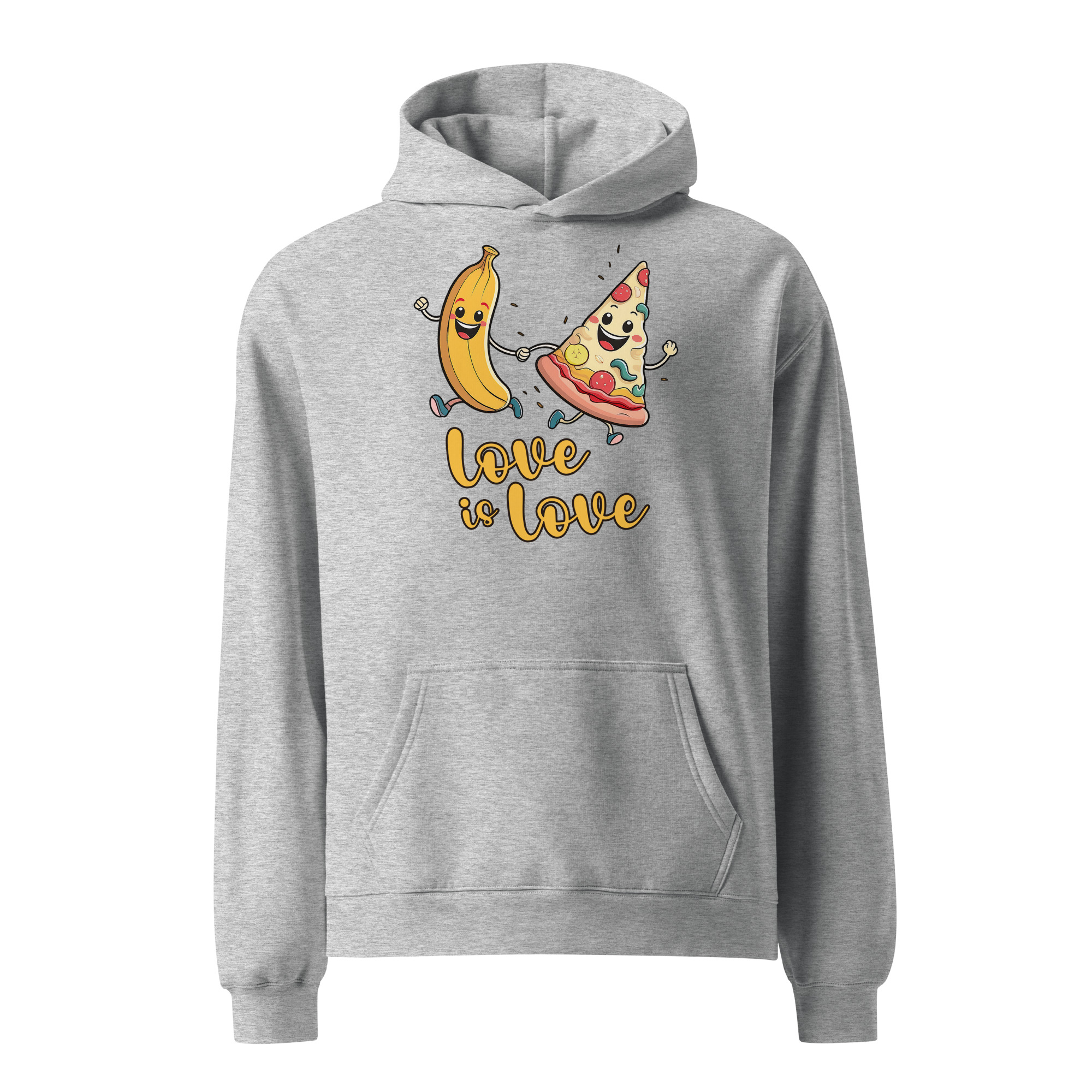 Love is Love - Swedish Banana, Curry, Peanut Pizza [Unisex oversized hoodie] - Image 3