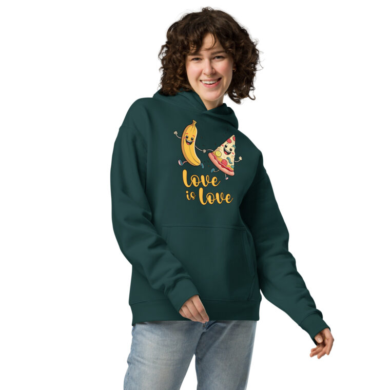 Love is Love - Swedish Banana, Curry, Peanut Pizza [Unisex oversized hoodie]
